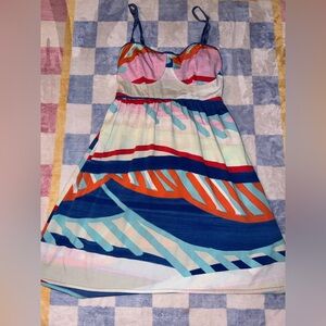 Roxy 2010’s Women’s Strapless Multi-Color Patterned Summer Dress